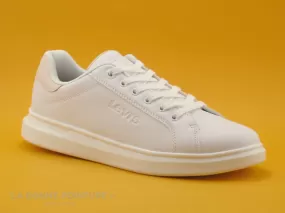 Achat chaussures Levi's Junior Basket ville, vente Levis ELLIS VELL 0021S Blanc Rose - Basket mode fille