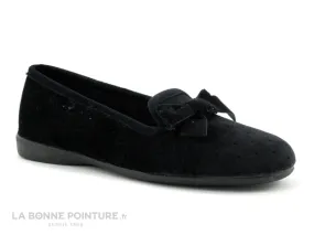 Achat chaussures ZEL'S Femme Pantoufle Chausson, vente Zels 2184 Noir - Noeud dessus - Chausson mocassin Femme
