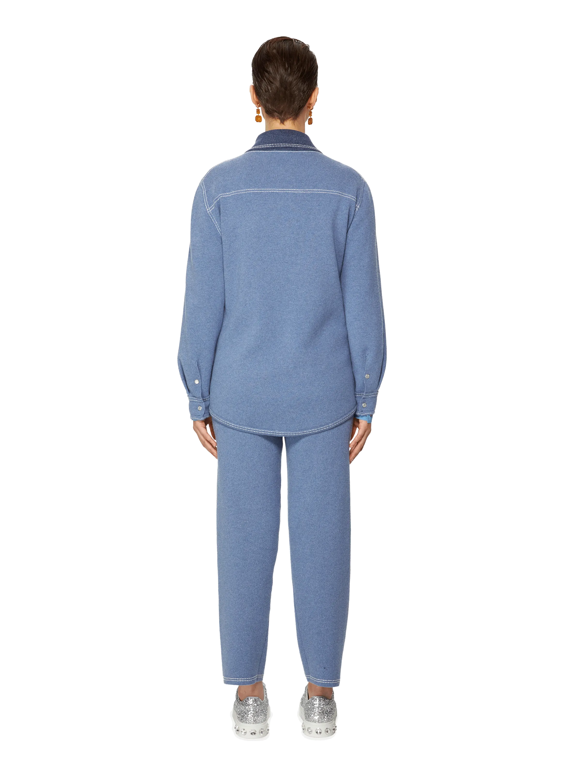 BARRIE  Chemise en maille - Bleu