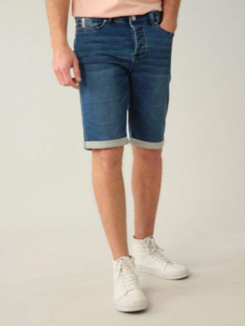 Bermuda en denim pour homme 'Deeluxe' - Bleu foncé