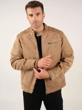 Blouson rock pour homme 'Deeluxe' - Marron cappuccino
