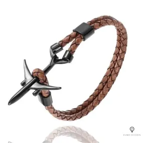 Bracelet Avion de Ligne Marron Rétro