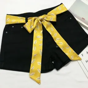Ceinture foulard jaune feuille