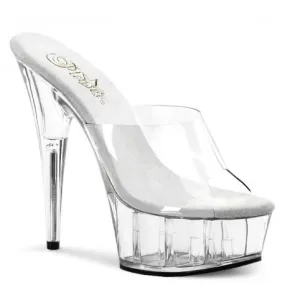 Chaussure de pole dance transparente à plateforme plexi et talon de 15 cm du 35 au 44