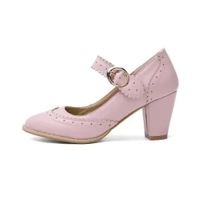 Chaussures Année 80 Escarpins Petits Talons Roses