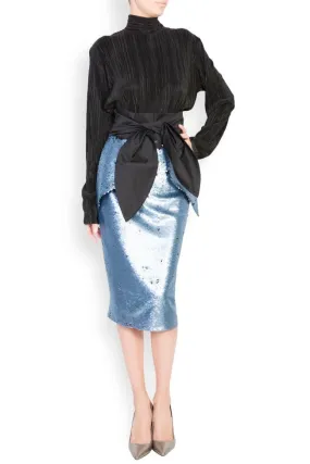 DALB by Mihaela Dulgheru Jupe midi en tissu sequin Daring