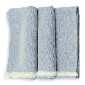 ECHARPE LAINE SOIE BLEUE - DOMINO