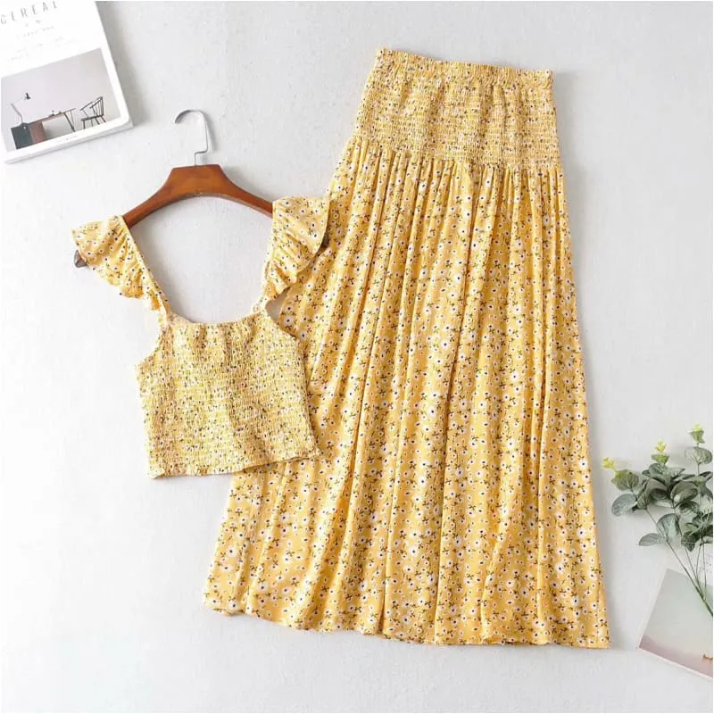 Ensemble boheme jupe longue et tunique