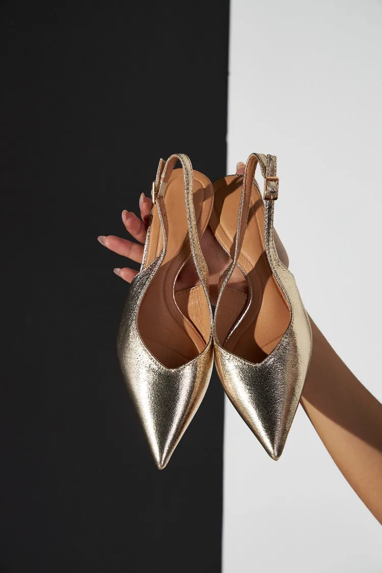 Escarpins à talons doré