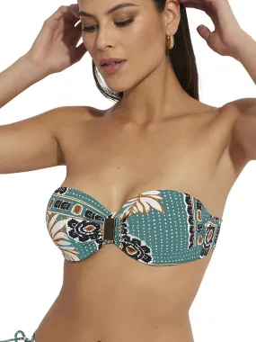 Haut maillot de bain bandeau Bari - Vert