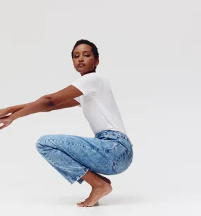 Jean boyfriend clouté Femme - Jean moyen
