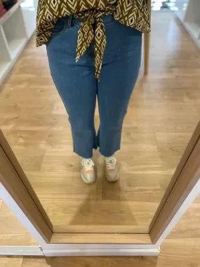 Jean flare foulard - Bleu - I.CODE