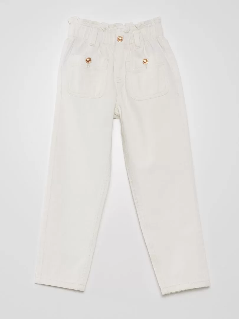 Jean mom fit - Blanc