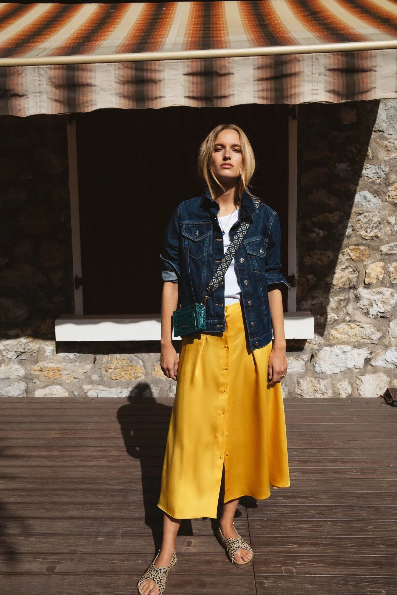 Jupe Assia jaune gold
