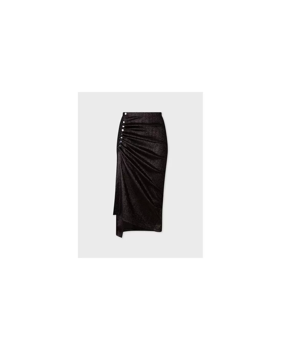 JUPE BLACK LUREX DRAPED - Paco Rabanne | Chez Maman Rouen
