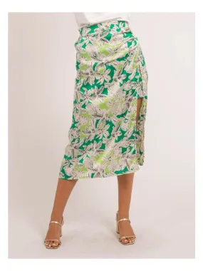 Jupe midi motifs XAMA - Vert