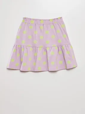 Jupe évasée en coton - Lila