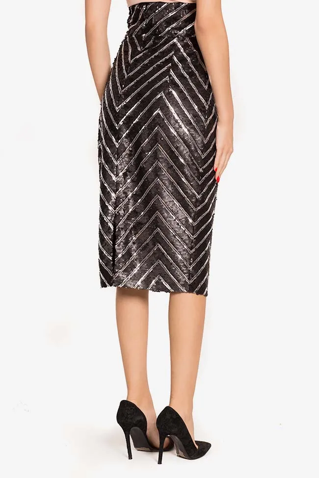 LOOMY Jupe midi en sequins