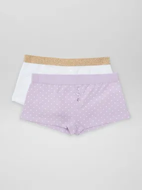 Lot de 2 shorties - Violet