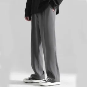 Pantalon décontracté petites jambes et couleur unie pour homme