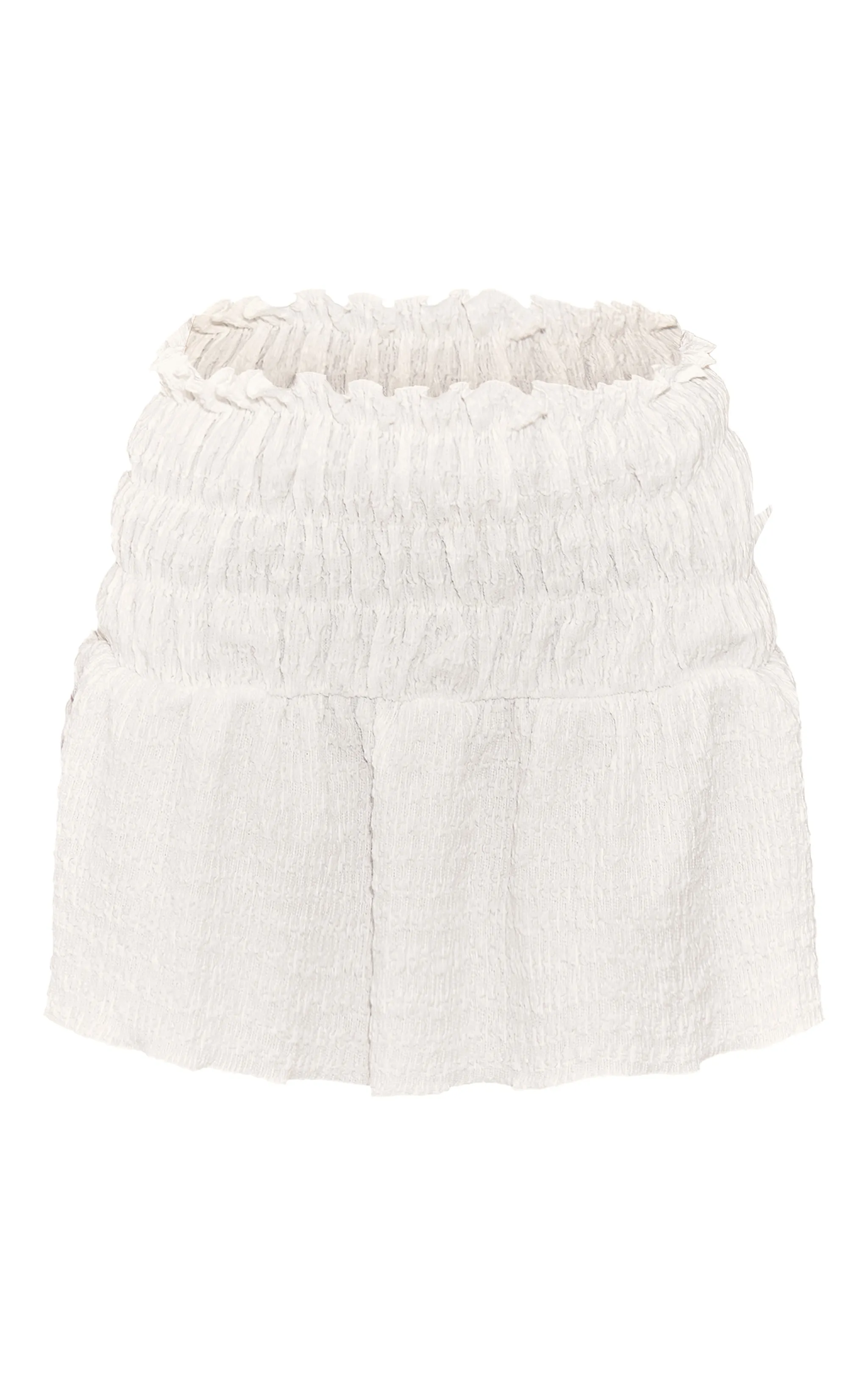 Petite Jupe style jupon texturée blanche
