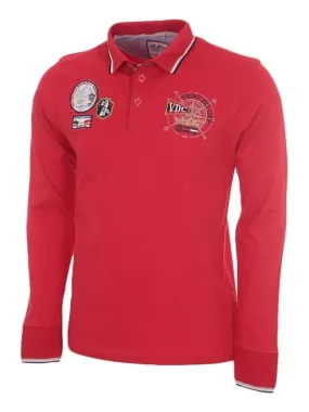 Polo manches longues homme CAPLANO - VENT DU CAP - Rouge