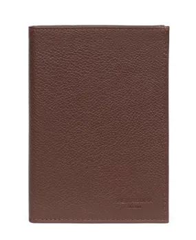 Portefeuille européen cuir vachette chocolat