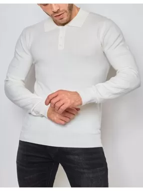 Pull col polo Kebello - Blanc Blanc