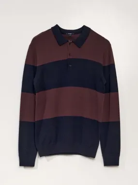 Pull esprit polo manches longues - Rouge