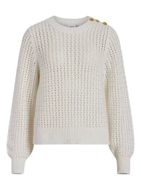 Pull Vila Vimomène Blanc pour Femme