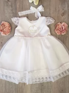 Robe Baptême + bandeau collection 