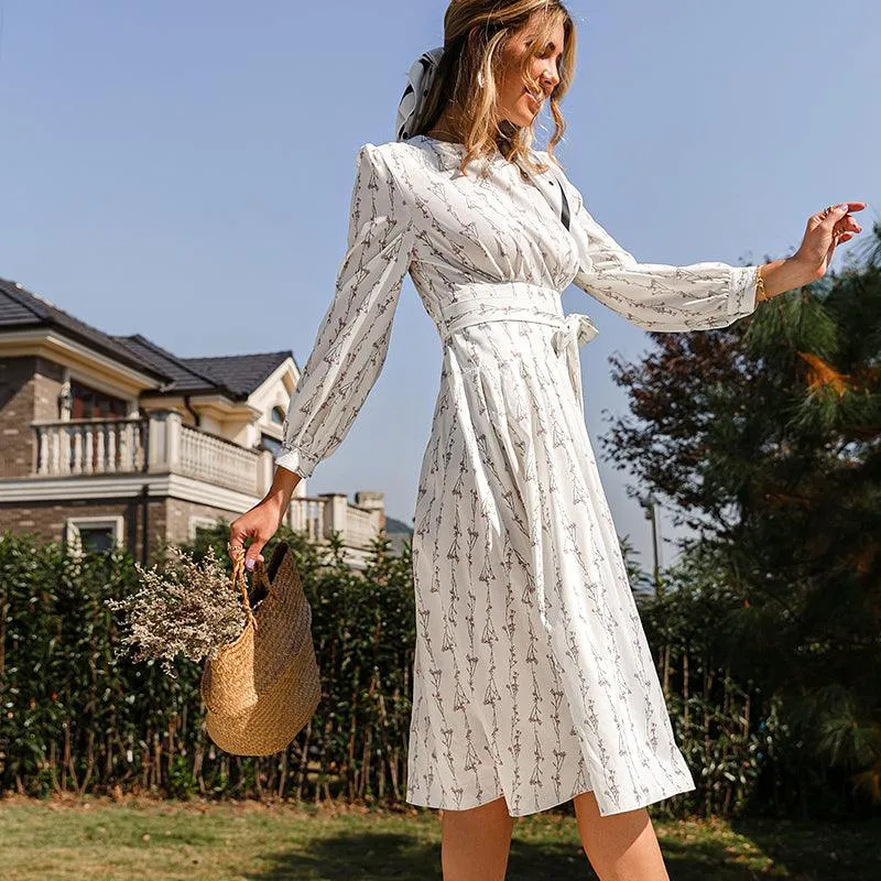 Robe Champêtre Manches Longues
