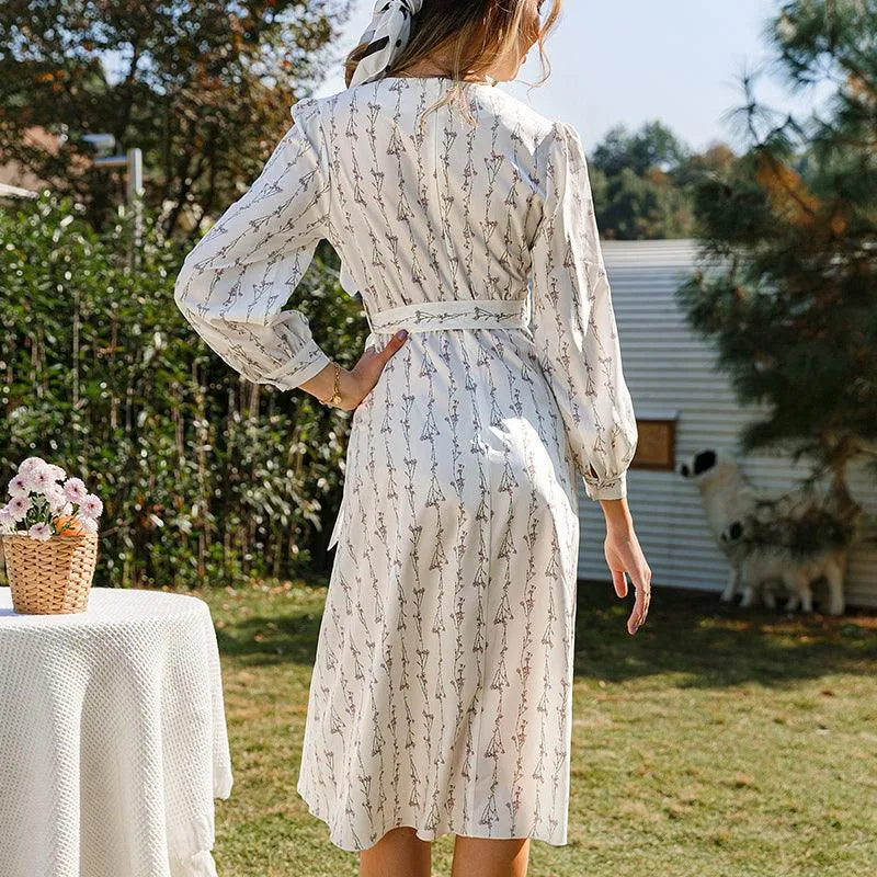 Robe Champêtre Manches Longues