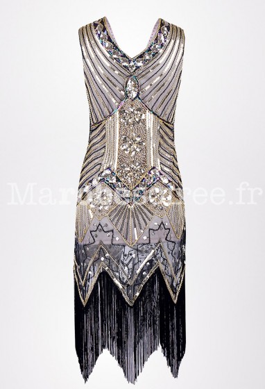 Robe charleston vintage réf 0014 en Sequins