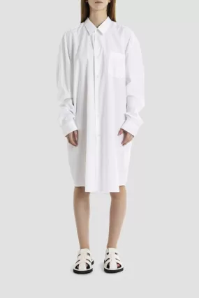 Robe chemise blanche en coton