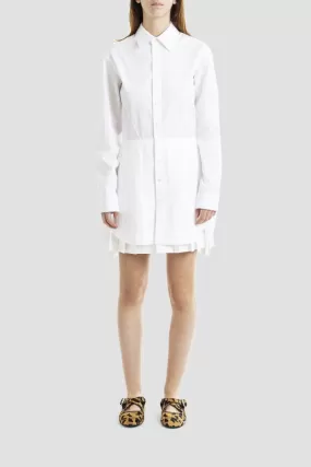Robe chemise courte en popeline