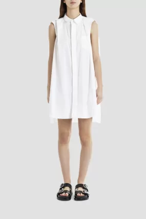 Robe chemise sans manche blanche