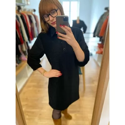 Robe en velours - Noire - I.CODE