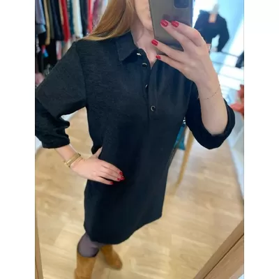 Robe en velours - Noire - I.CODE