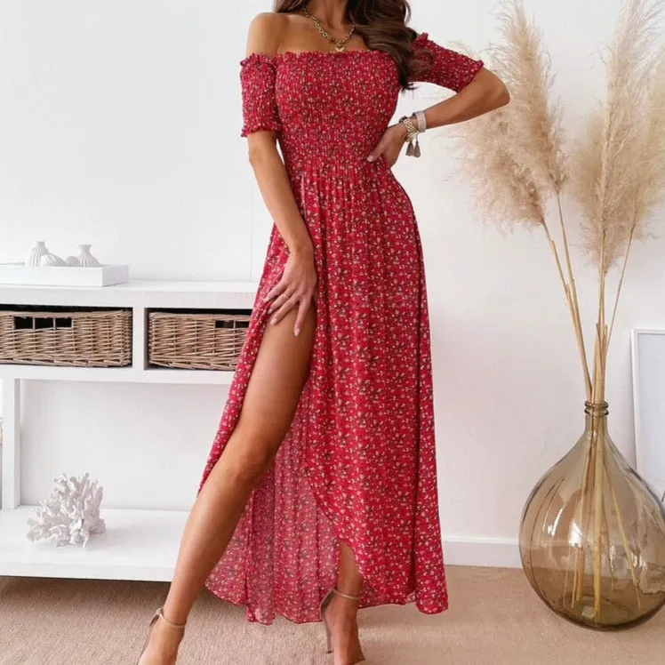 Robe Fleurie Épaules Dénudées