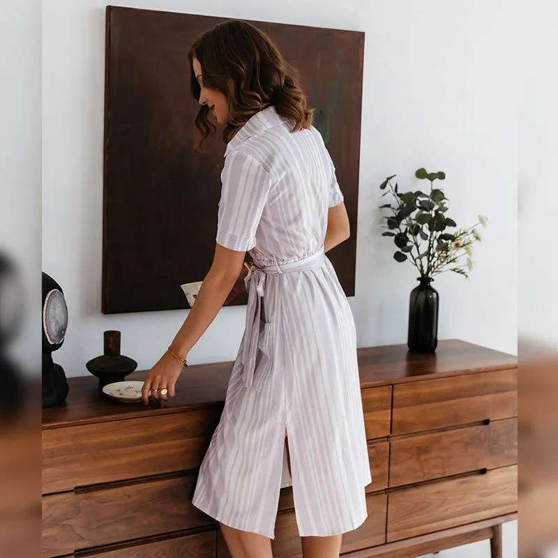 Robe Longue Bohème Manches Courtes