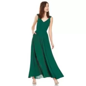 Robe Longue Patineuse Sans Manches avec Dos Nu