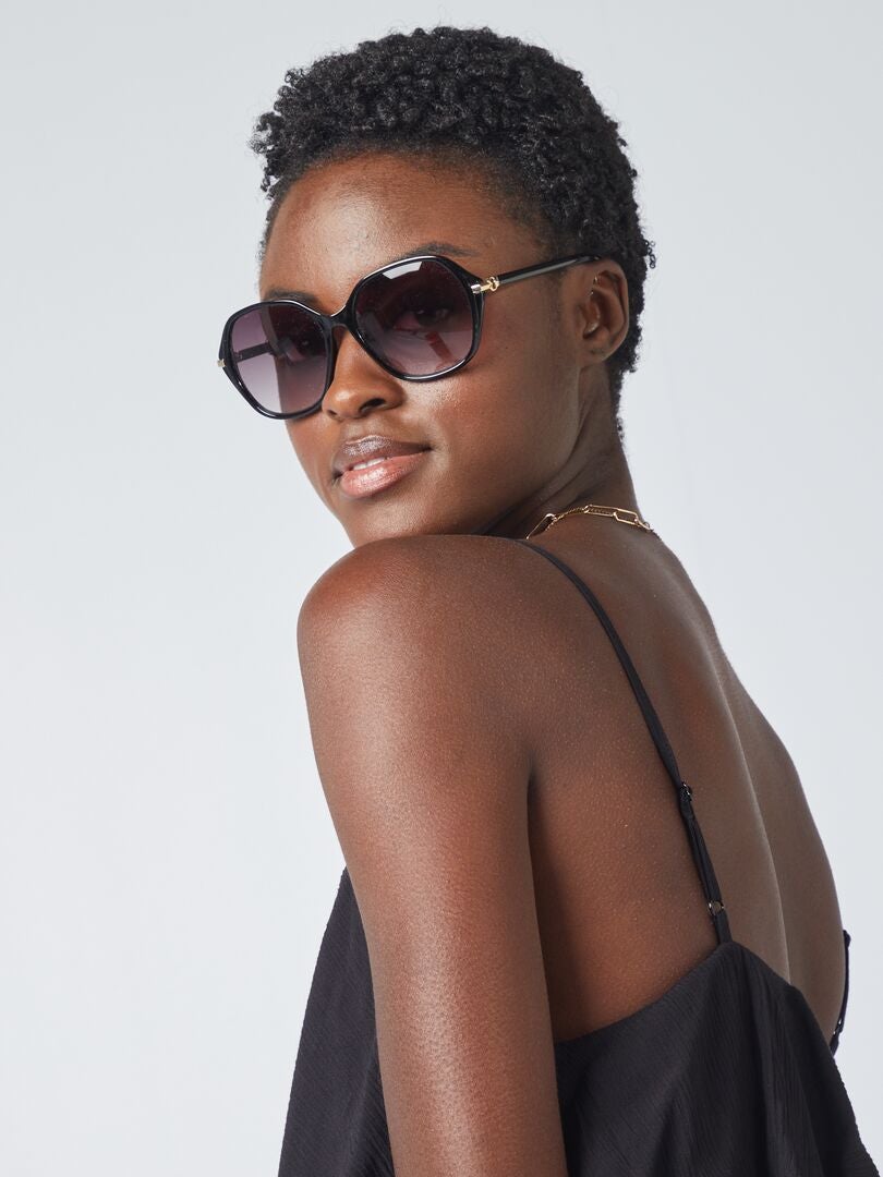 Robe longue à volants - noir