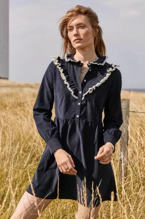 Robe Zora velours marine