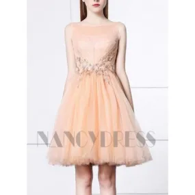 robes de cocktail rose courte 