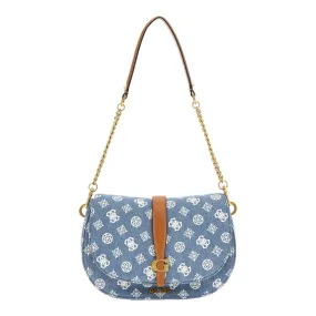 Sac a main  Guess kuba tri cmpt flap shldr bag bleu