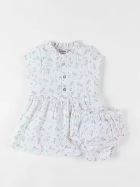 Set robe + bloomer fleuri, Noukie's - Rose