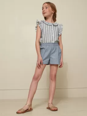 Short chambray Fille
