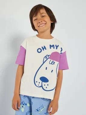 T-shirt imprimé 'Skate' - Blanc