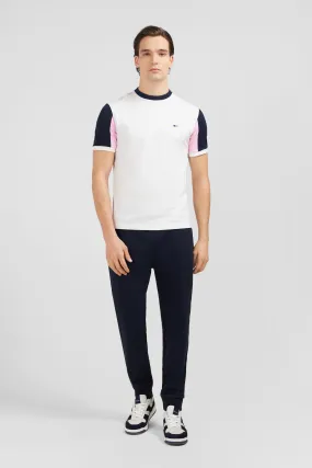 T-shirt manches courtes blanc en coton broderie numéro 10